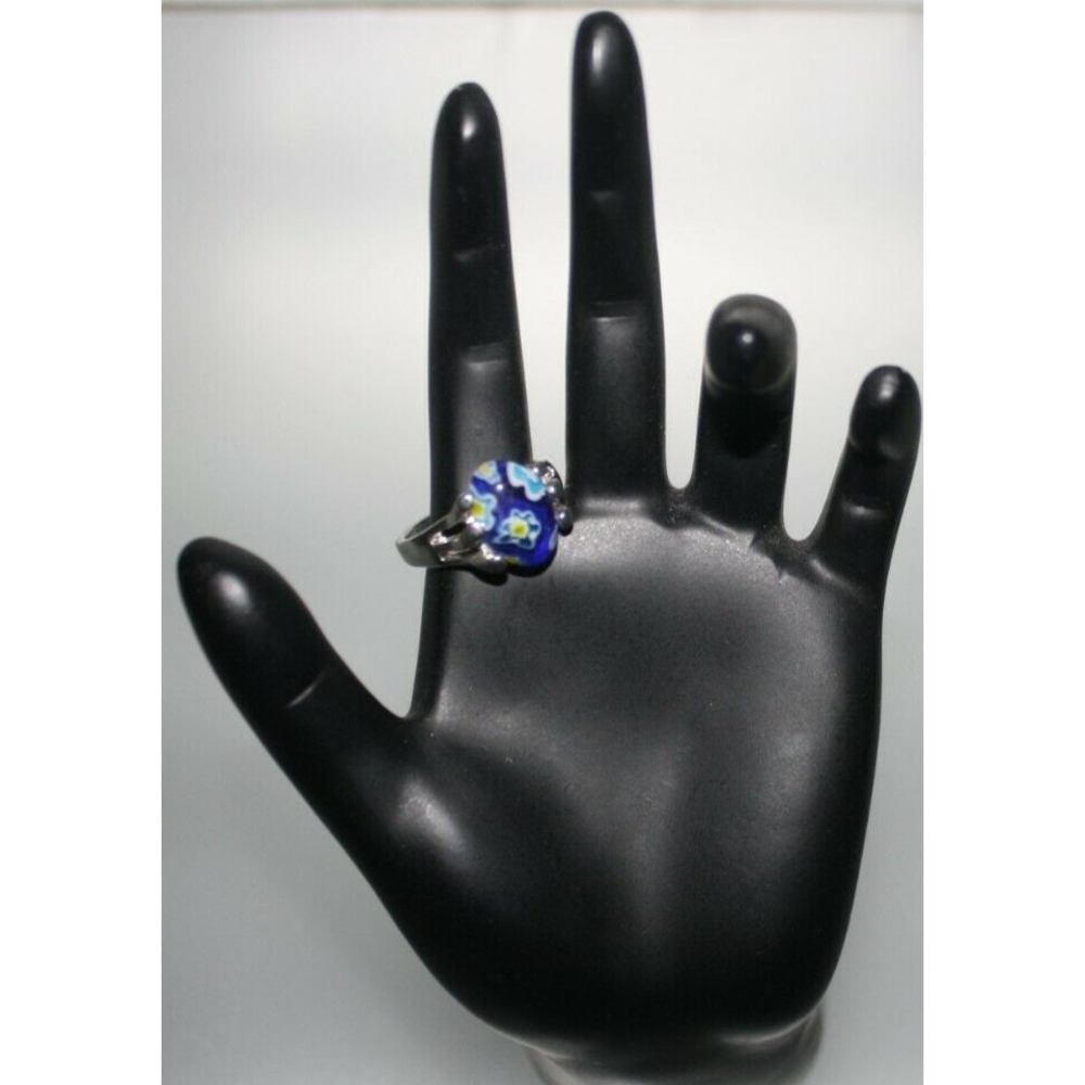 3/$15 Women's Blue Flower Accented Ring Size 8 Fashion Jewelry Gift New